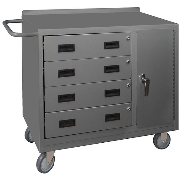 Durham Mfg Mobile Cabinet Bench,Steel,36" W,18" D 2211-95