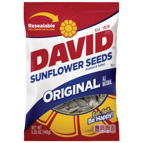 David 5.25 Oz. Original Sunflower Seeds 496432 Pack of 12