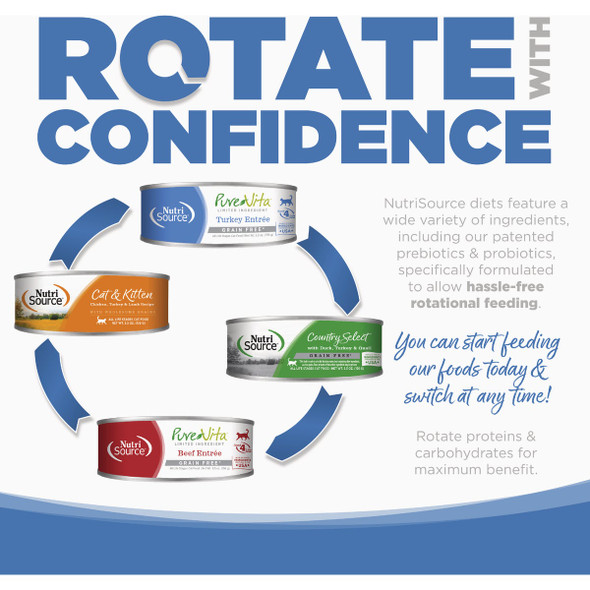 NutriSource 5.5 Oz. Chicken, Turkey, Lamb & Fish Recipe Cat & Kitten Food