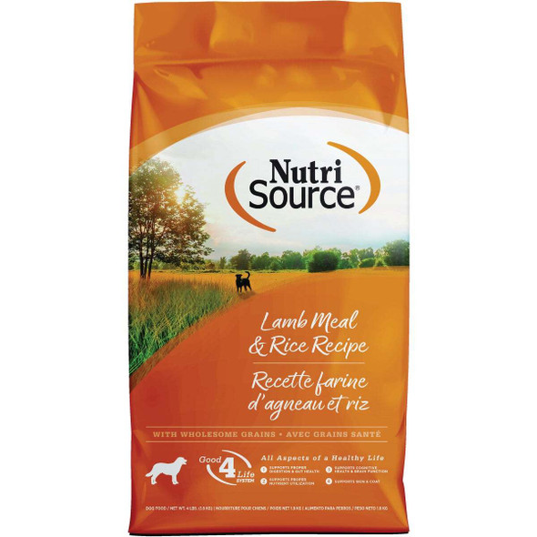 NutriSource 4 Lb. Lamb Meal & Rice Recipe Dog Food 26607