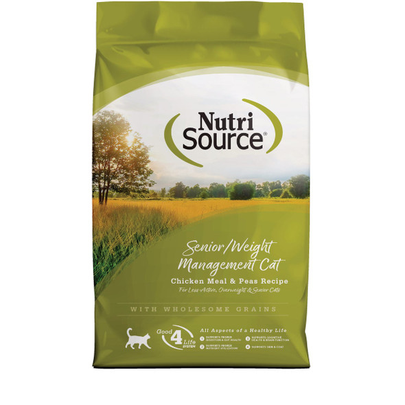 NutriSource 4 Lb. Senior & Weight Management Dry Cat Food 28007
