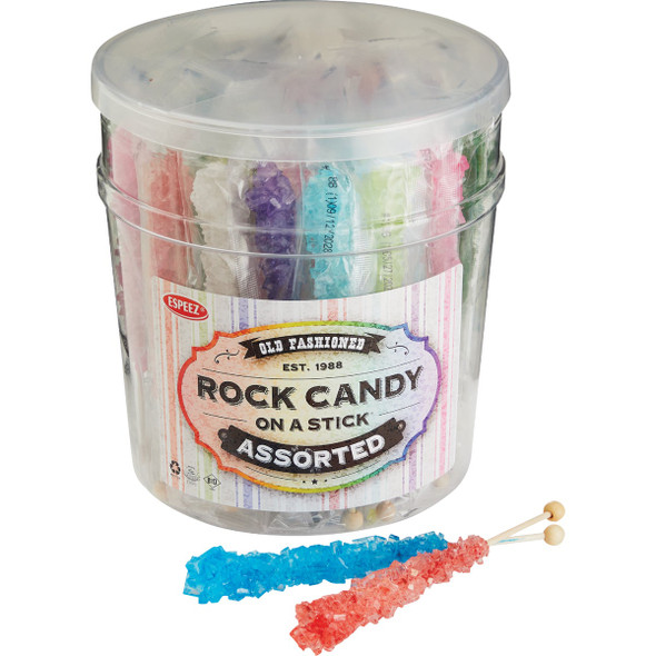 Espeez Assorted Flavor Rock Candy on a Stick 999366 Pack of 36