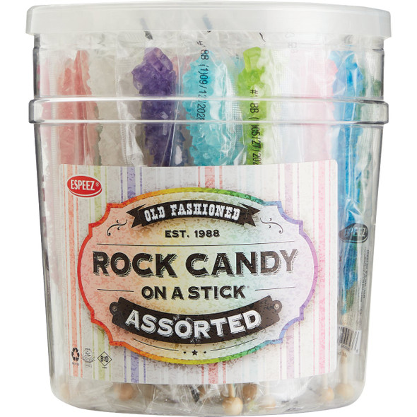 Espeez Assorted Flavor Rock Candy on a Stick 999366 Pack of 36 634541