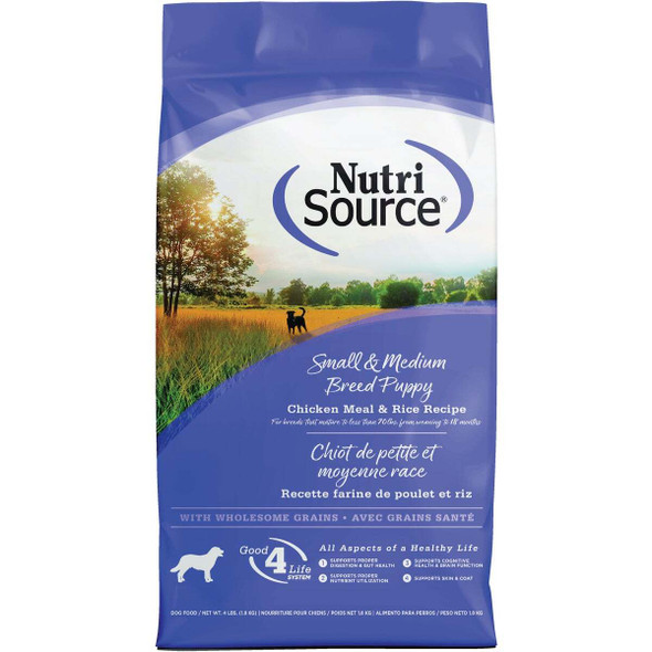 NutriSource 4 Lb. Small & Medium Breed Puppy Food 26306