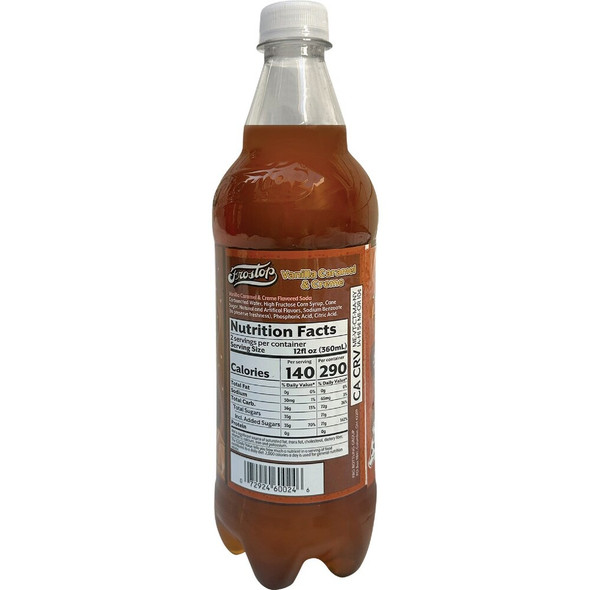 Frostop 24 Oz. Vanilla Caramel Cream Soda Vanilla Caramel Cream Pack of 24 616073