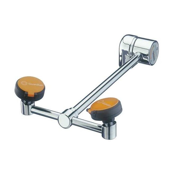 Plumbed Eyewash, Counter Mount, Plumbed, 15 in H., 6 1/2 in W