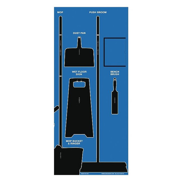 Manufacturer Varies Shadow Board, 68 in H, 30 in W, Blue GPSM105
