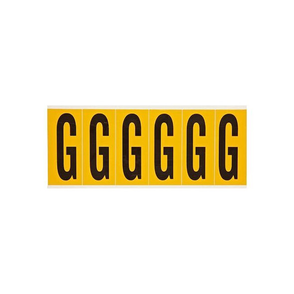 Brady LetterLabel,Vinyl,3-1/2inH,1-1/2inW 1550-G
