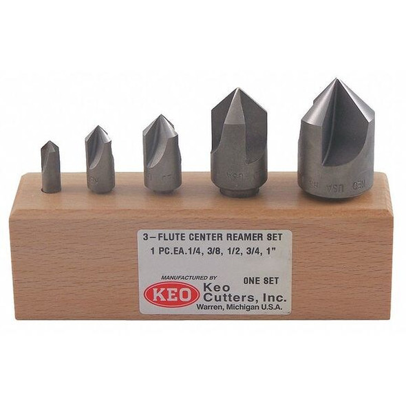 Keo 5 piece set 82 deg Single Flute Carbide Countersink 919-000-947