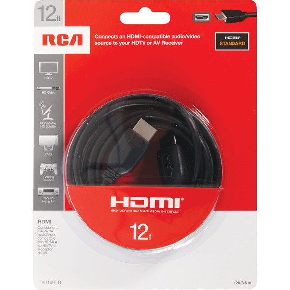 RCA 12 Ft. Black Standard HDMI Cable VH12HHR 503797