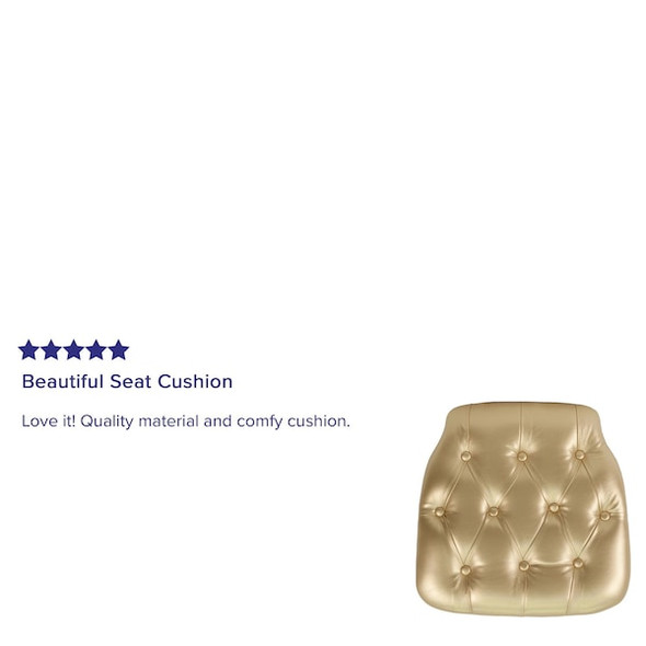 Flash Furniture Gold Vinyl Cushion SZ-TUFT-GOLD-GG