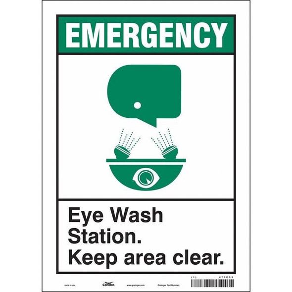 Condor Safety Sign,14 in x 10 in,Vinyl 471C53 Condor Safety Sign,14 in x 10 in,Vinyl 471C53