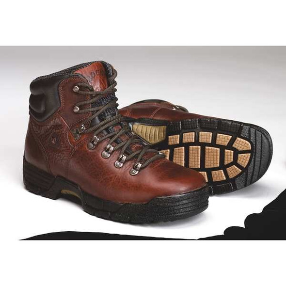 Rocky Men's Waterproof Work Boots, 9 W W, Steel Toe, 6 in H, Dark Brown, FQ0006114 FQ0006114