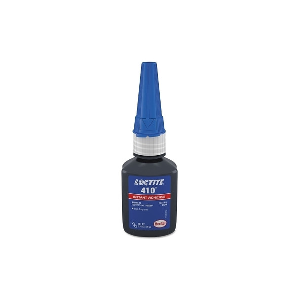 410 Prism Instant Adhesive, Black/Toughened, 20 g, Bottle, Black