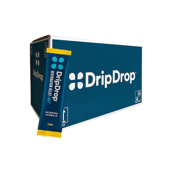 Dripdrop Electrolyte Powder,16oz,Lemon,Pk 100 61406