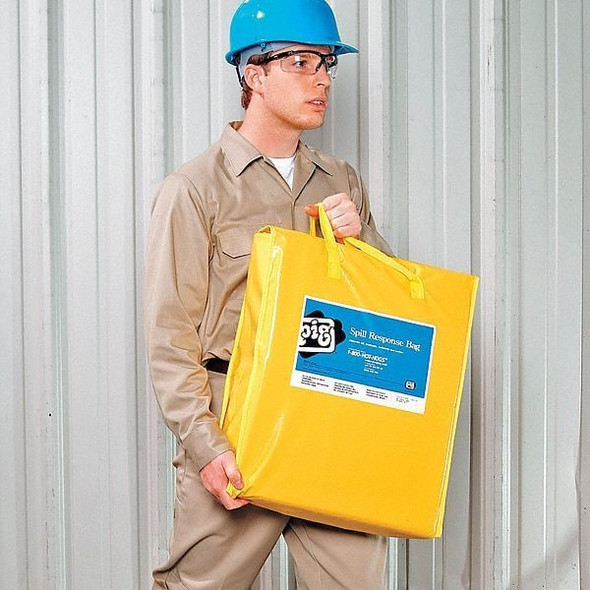 Pig Spill Kit, 9 gal Volume Absorbed per Kit, Not Applicable Capacity, Bag, Yellow, 39 KIT220