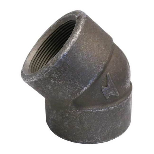 45 Degrees  Elbow Elbow, 1-1/4" Pipe, FNPT, Forged Steel, Class 2000