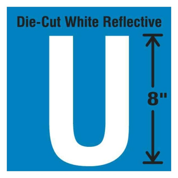 Stranco Letter Label, Vinyl, 8 in H, 4-3/4 in W DWR-SINGLE-8-U