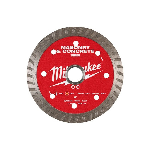 Milwaukee Tool 4" Turbo Masonry & Concrete Diamond Blade 49-93-9402