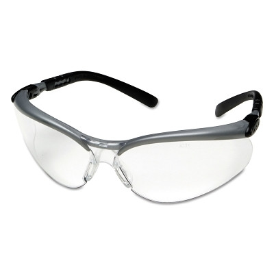 BX™ Safety Eyewear, Clear Lens, Anti-Fog, Hard Coat, Black/Silver Frame, Nylon Pack of 20
