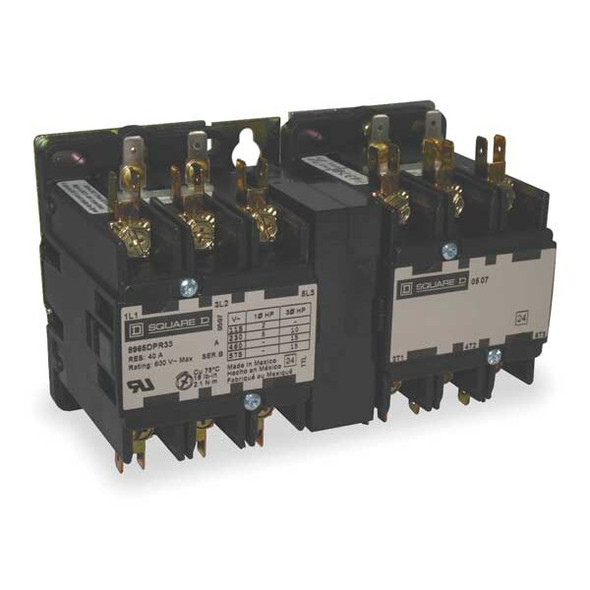 Square D 120VAC Reversing Hoist Contactor 3P 30A 8965DPR33V02