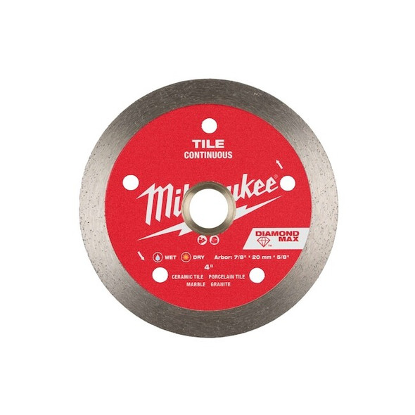 Milwaukee Tool 4" DIAMOND MAX Continuous, Tile Diamond Blade 49-93-9202