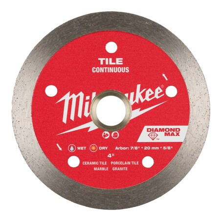 Milwaukee Tool 4" DIAMOND MAX Continuous, Tile Diamond Blade 49-93-9202