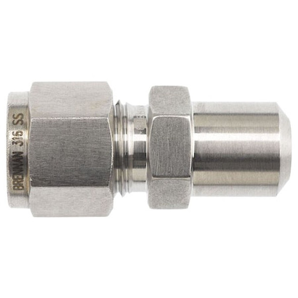 Brennan Industries Strt, SS, Comp. 1/2 in, FTG 3/4 in N2425-08-08-SS