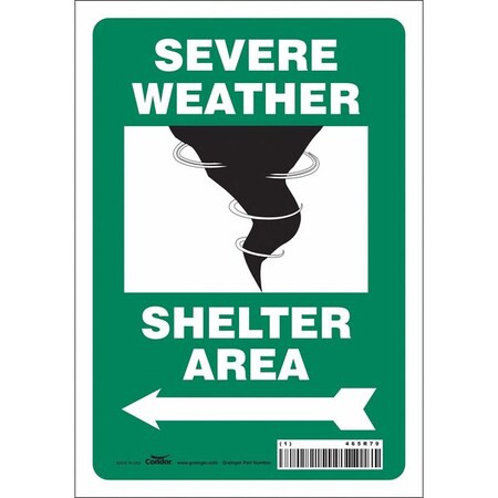 Safety Sign, 10 in Height, 7 in Width, Vinyl, Horizontal Rectangle, English