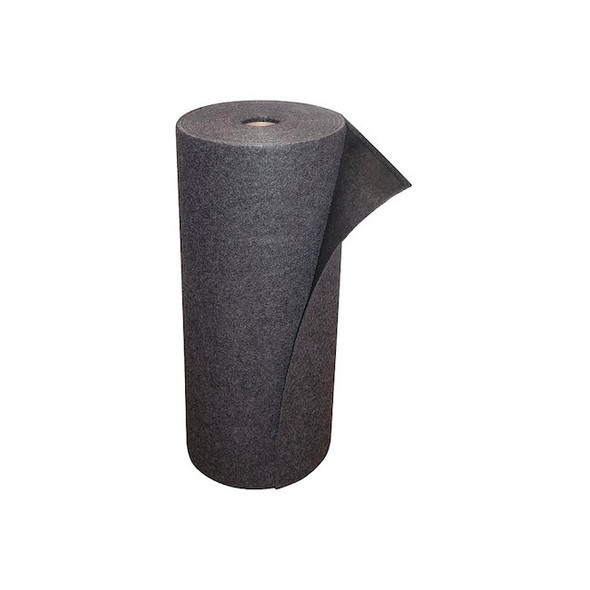 Entrance Mat, Polypropylene, 1/10 in Thick, Charcoal, 34 in W x 100 ft L