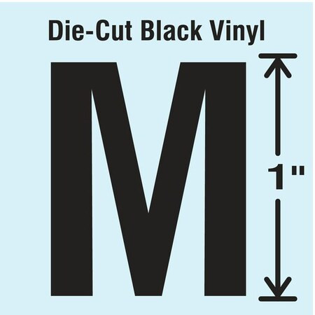 Stranco LetterLabel,Vinyl,1inH,5/8inW,PK10 DBV-1-M-10