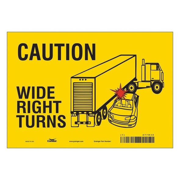 Traffic Sign, 7 in H, 10 in W, Vinyl, Vertical Rectangle, English, 477R39