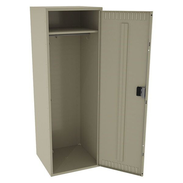 Wardrobe Locker, 24 in W, 24 in D, 72 in H, (1) Tier, (1) Wide, Sand