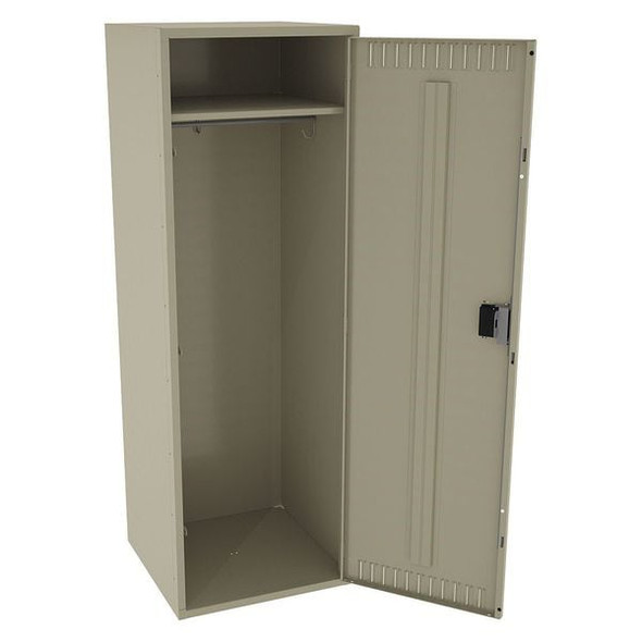 Tennsco Wardrobe Locker, 24 in W, 24 in D, 72 in H, (1) Tier, (1) Wide, Sand STS-242472-ASD