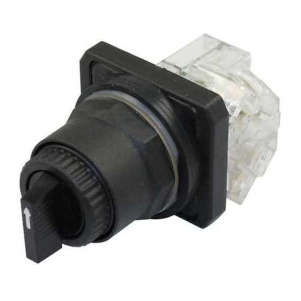 Dayton SelectorSwitch,Non-Illum,3Pos,30mm,Black 30G306
