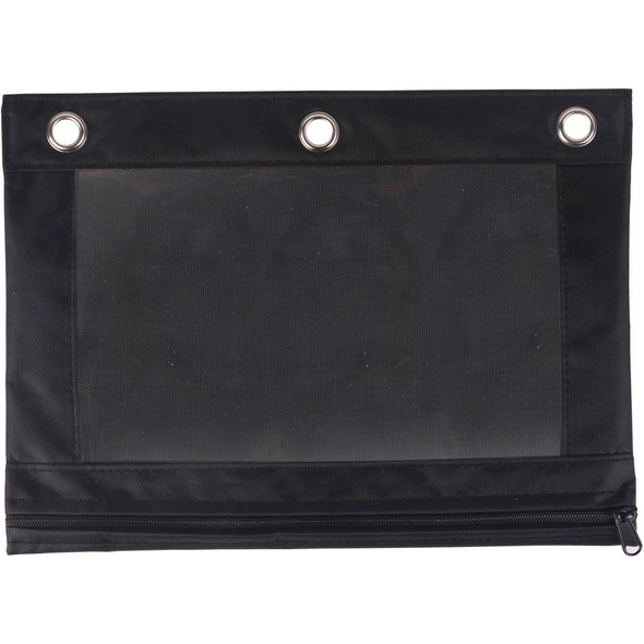 Business Source Binder Pencil Pouch - 10" Height x 7.4" Width - Black - 1 Each Business Source Binder Pencil Pouch - 10" Height x 7.4" Width - Black - 1 Each