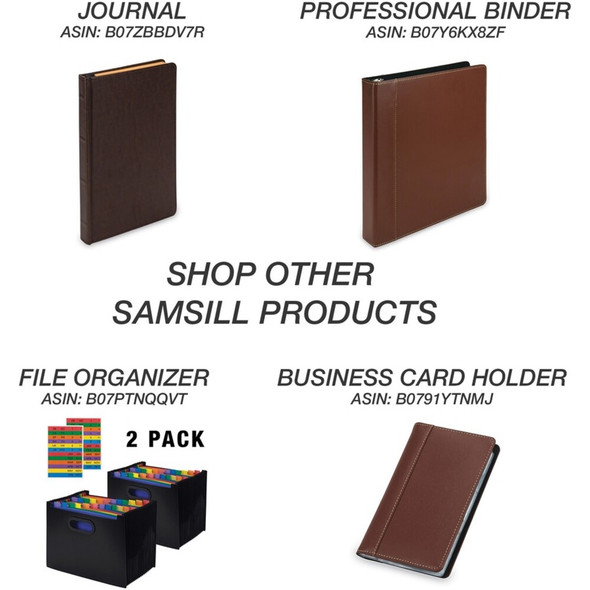 Samsill Two-Tone Pad Holder - PU Leather - Brown, Black, Tan - 1 Each 71656 SPR-SAM71656
