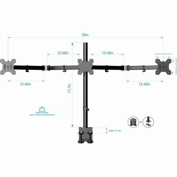 Rocelco  Desk Mount RDM3 SPR-RCLRDM3