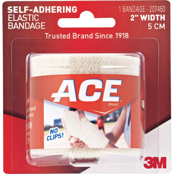 Ace Self-adhering Square Elastic Bandage - - 2" Width - Tan - 1 Each
