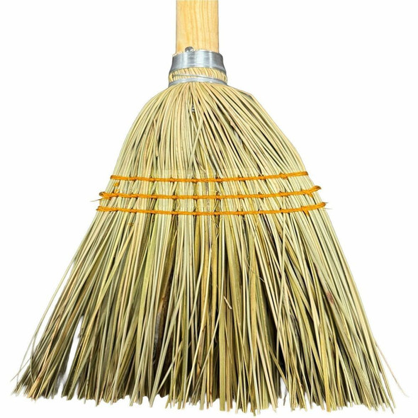 Genuine Joe Lobby Broom - 40" Overall Length - Wood Handle - Natural - 1 Each