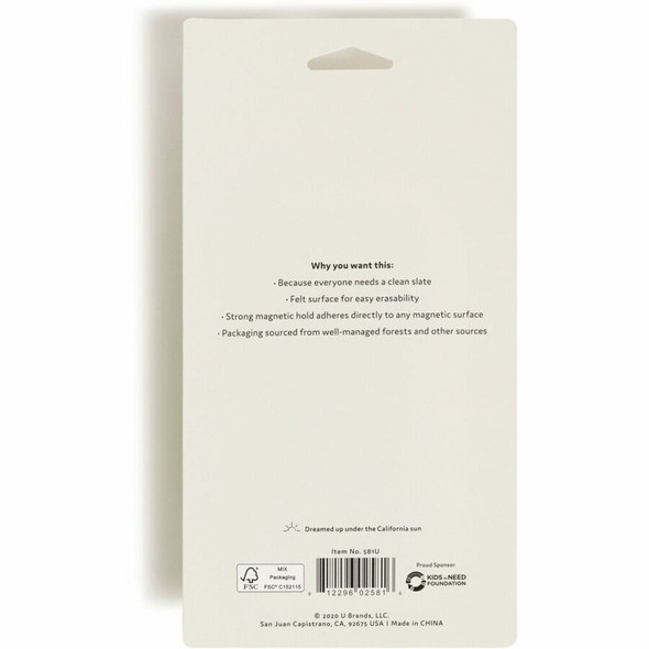 U Brands  Magnetic Eraser 581U0416 SPR-UBR581U0416