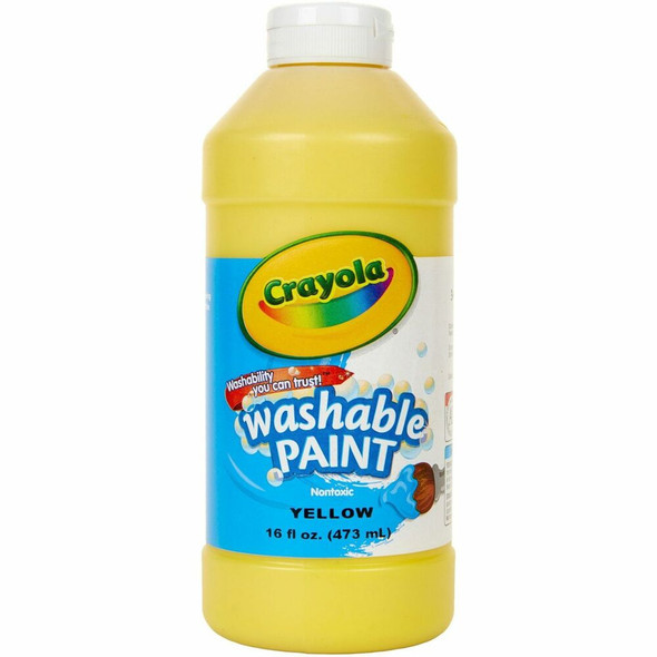 Crayola Washable Paint - 1 Color(s) - Yellow - 16 oz - Washable - 1 Each Crayola Washable Paint - 1 Color(s) - Yellow - 16 oz - Washable - 1 Each