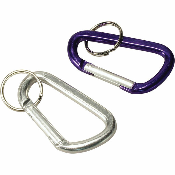 Baumgartens Key Ring - Metal - Orange, Silver, Blue, Purple - 1 Each
