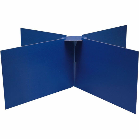 Pacon Round Table Privacy Board - 14" Height - Blue - 1 Each