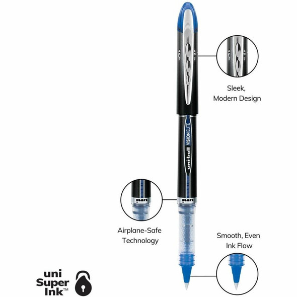 uniball™ Vision Elite Rollerball Pen - Blue Ink - Pigment-based - 1 Each 69021 SPR-UBC69021
