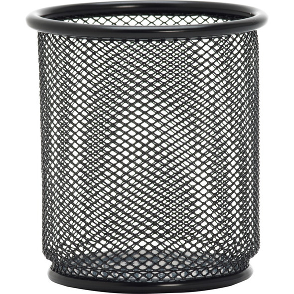 Lorell Black Mesh/Wire Pen/Pencil Holder 84149