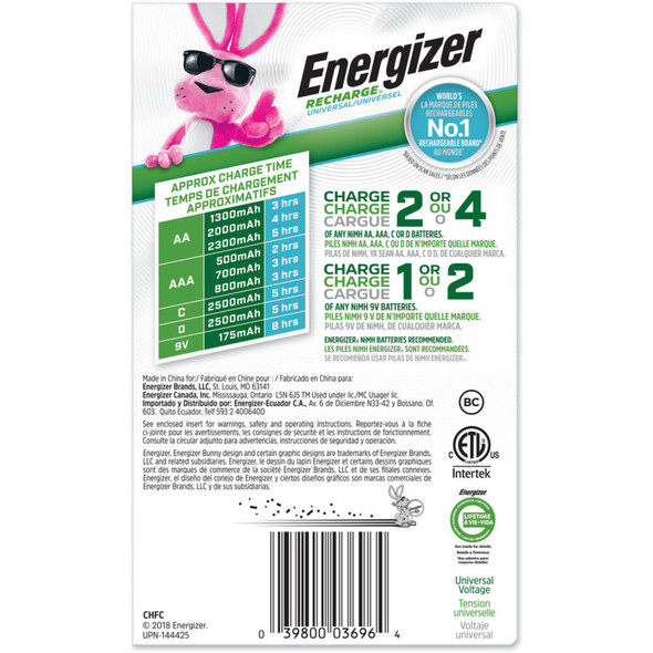 Energizer Recharge AC-DC Charger CHFC SPR-EVECHFC