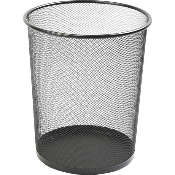 Lorell Black Mesh/Wire Wastebasket 52770