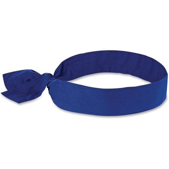 Ergodyne Evaporating Cooling Bandana - Solid Blue - 1 Each