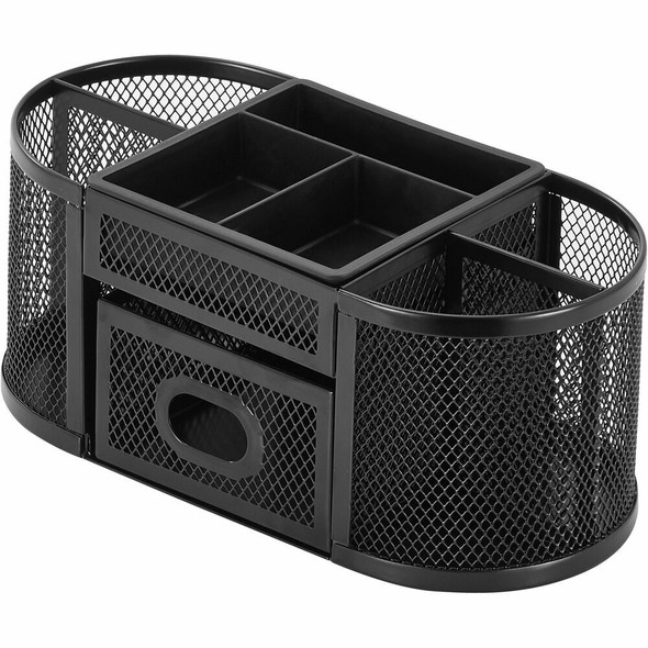Lorell Black Mesh/Wire Desktop Organizer 84240